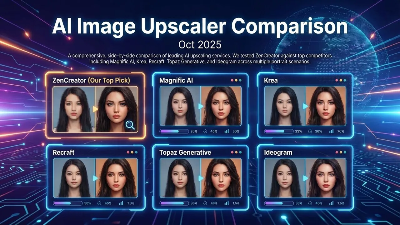 AI Image Upscaler Comparison AI Image Upscaler Comparison