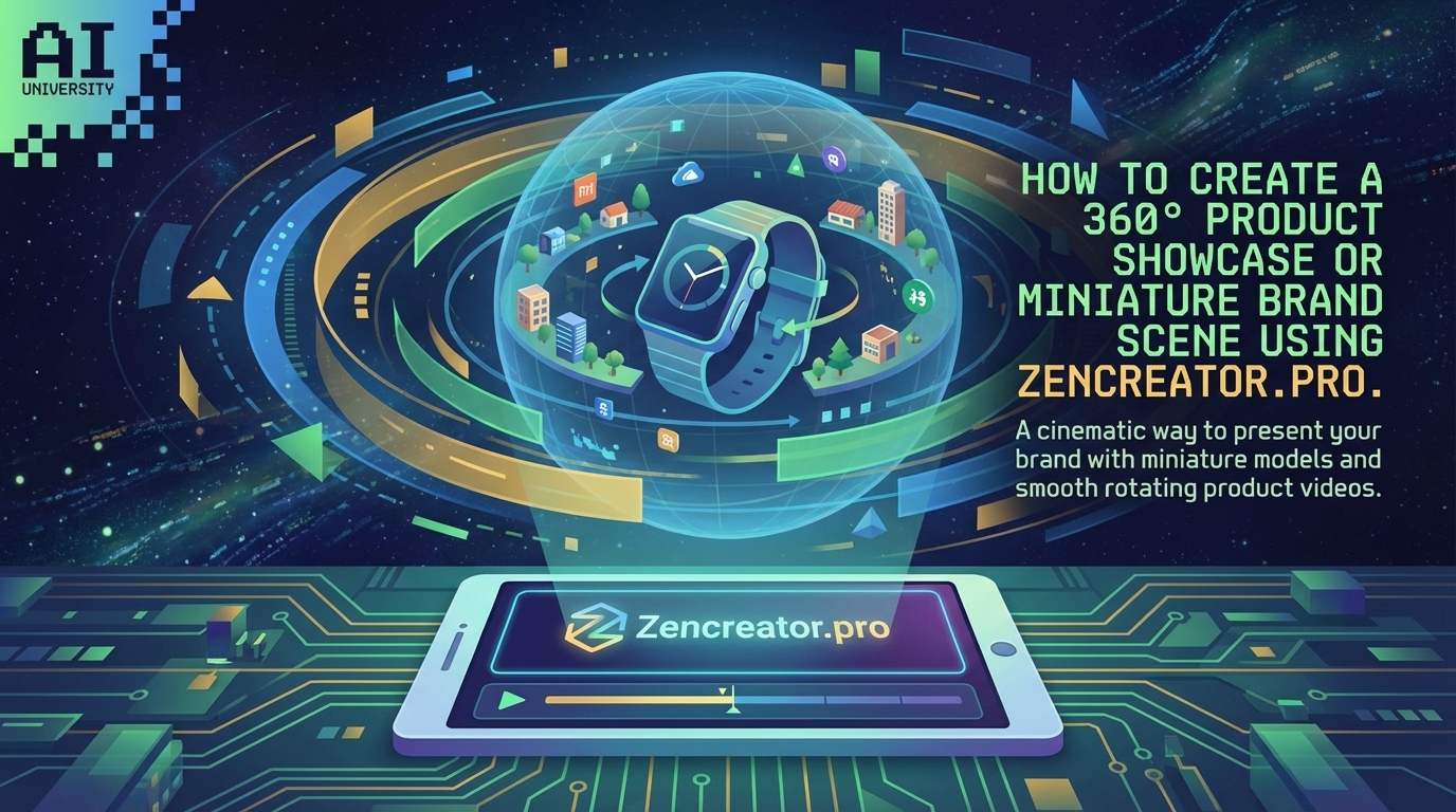How to Create a 360° Product Showcase or Miniature Brand Scene Using ZenCreator