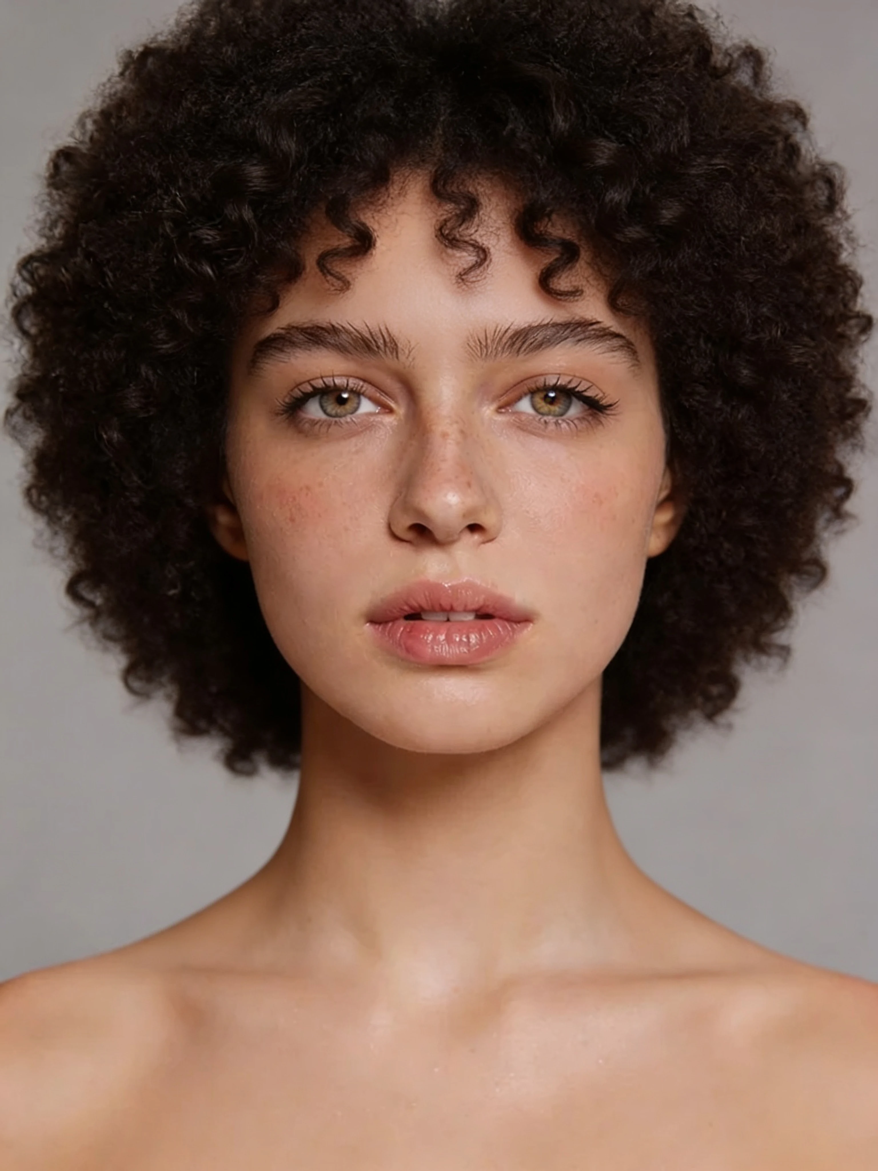 Curly Natural Afro — real ZenCreator Image Editor output