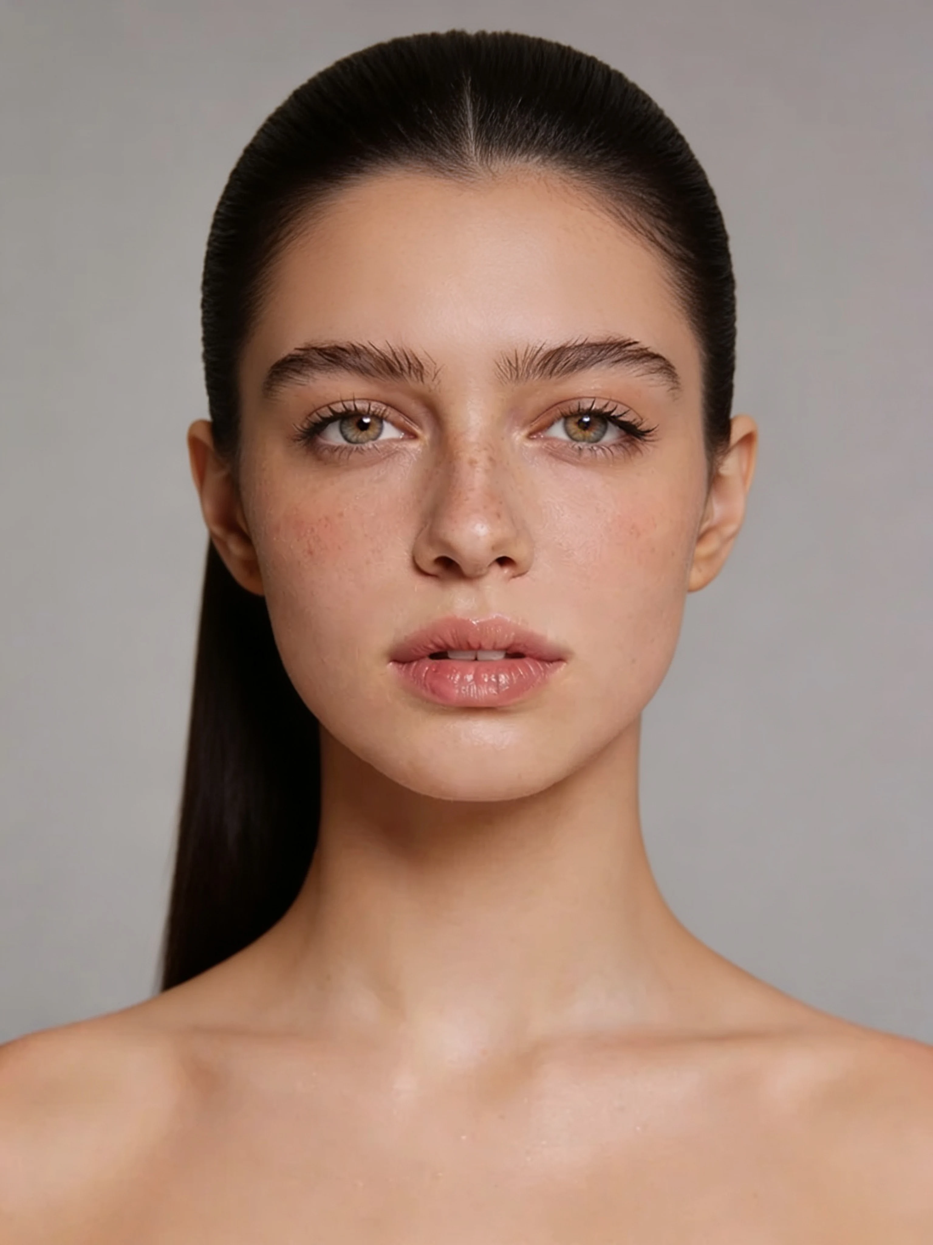 Straight Sleek Ponytail — real ZenCreator Image Editor output