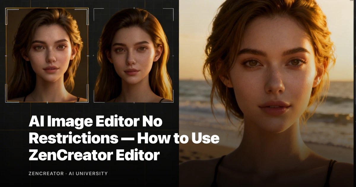 AI Image Editor No Restrictions — How to Use ZenCreator Editor
