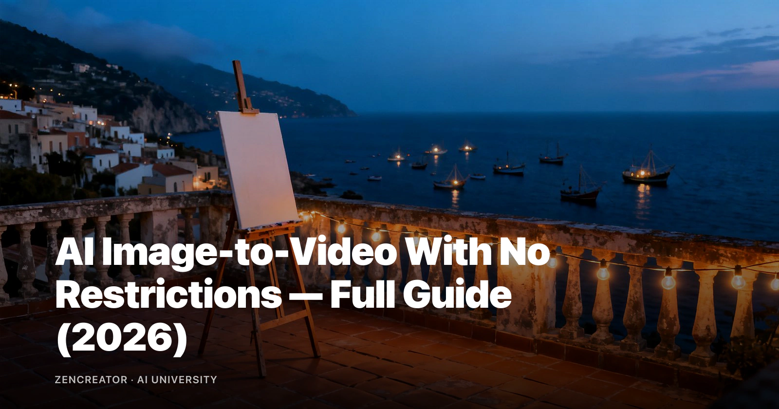 AI Image-to-Video With No Restrictions — Full Guide (2026) AI Image-to-Video With No Restrictions — Full Guide (2026)
