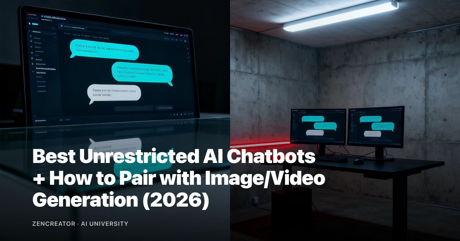 Best Unrestricted AI Chatbots + How to Pair with Image/Video Generation (2026)
