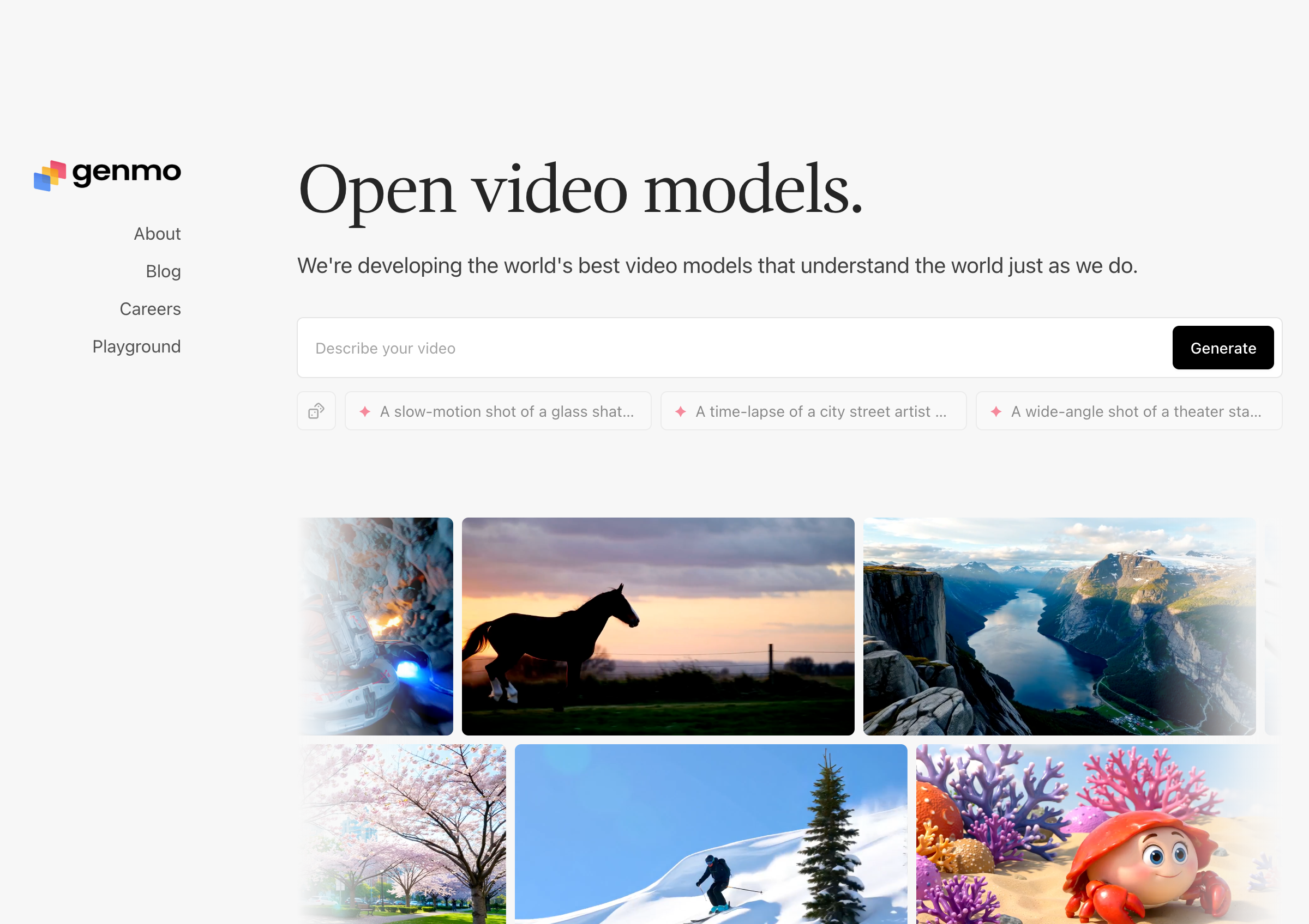 Genmo AI experimental video generation platform