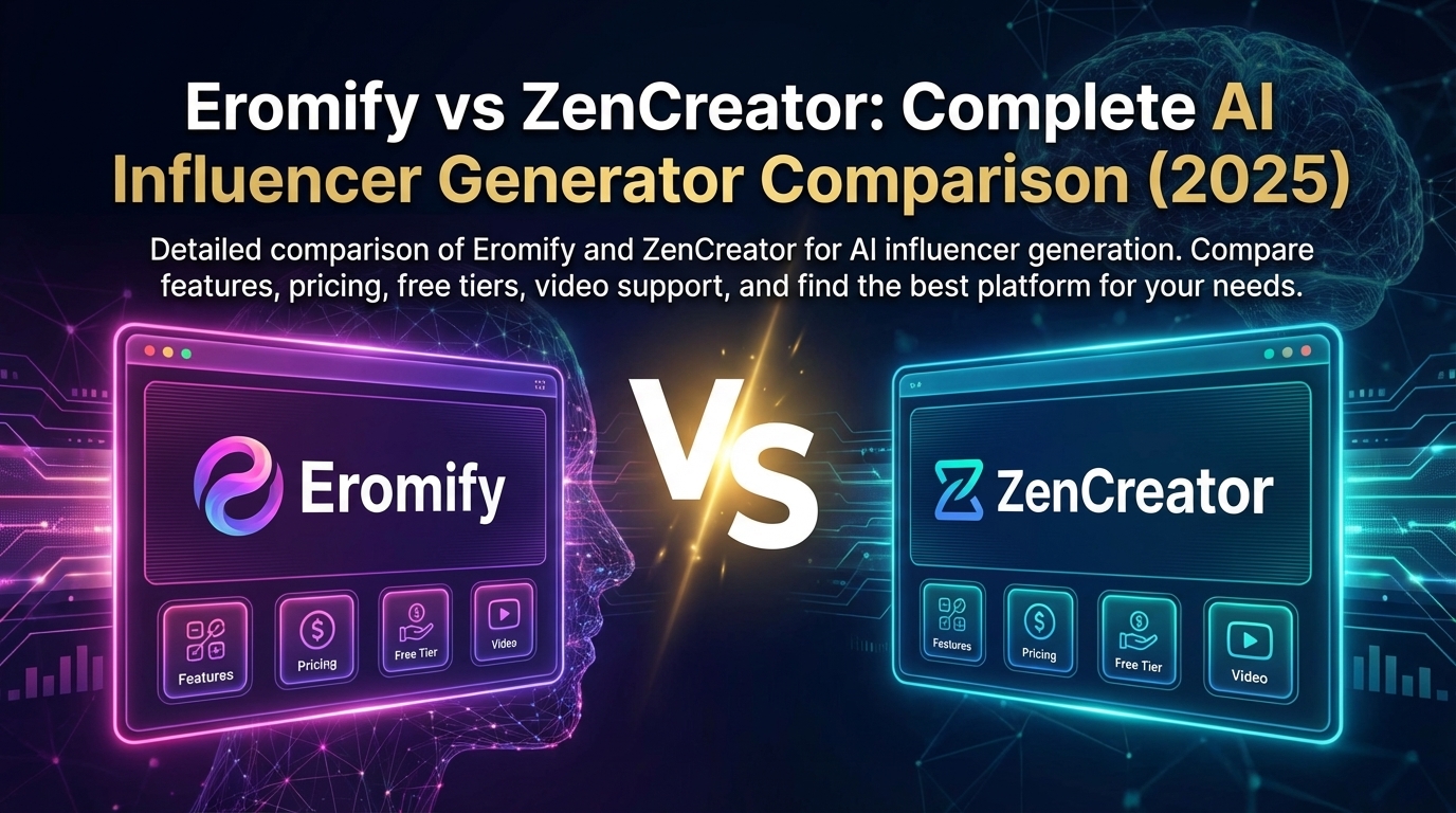 Eromify vs ZenCreator: Complete AI Influencer Generator Comparison (2025)