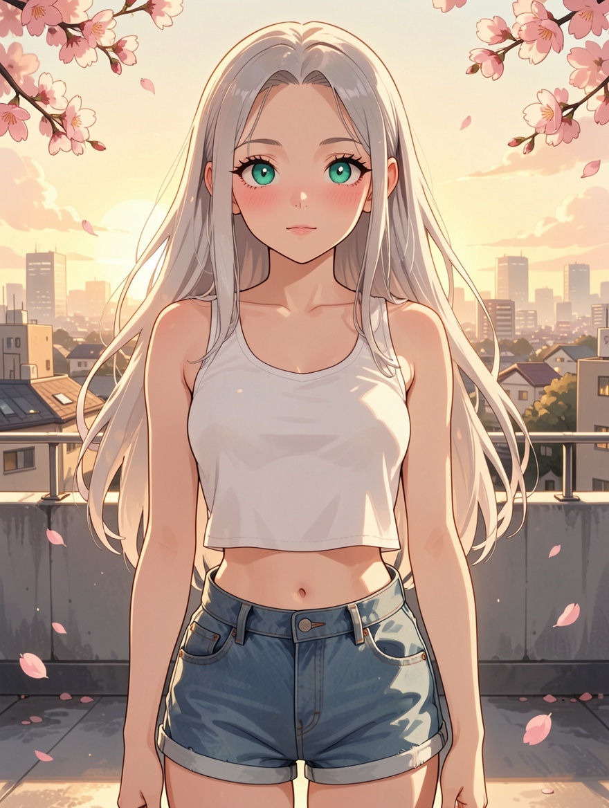 Flux Klein + LoRA example — anime style portrait