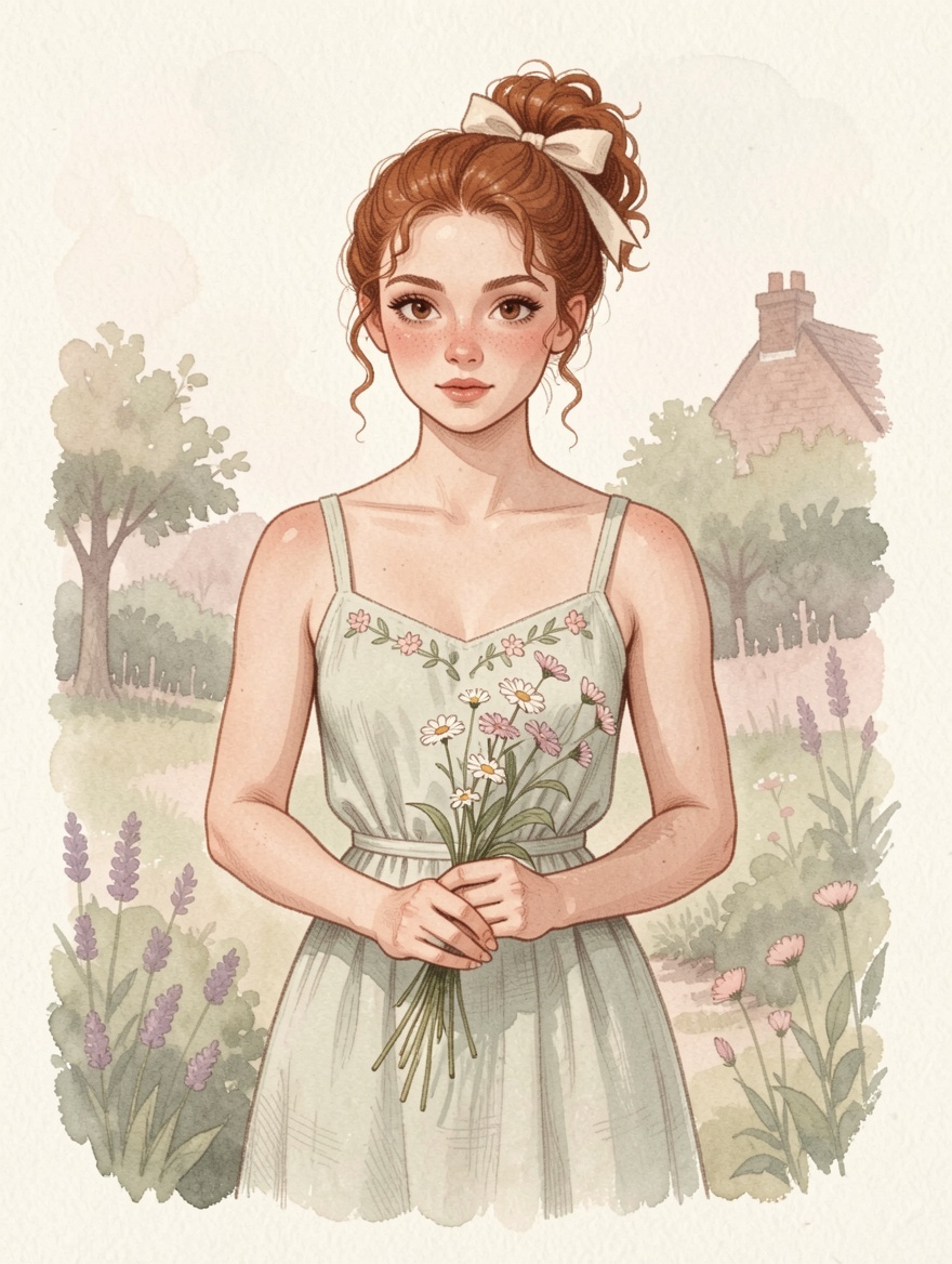 Flux Klein + LoRA example — watercolor illustration
