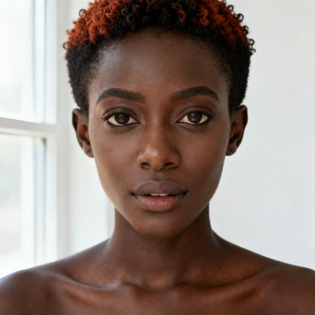 AI influencer face generated with ZenCreator Face Generator — Ghanaian woman portrait