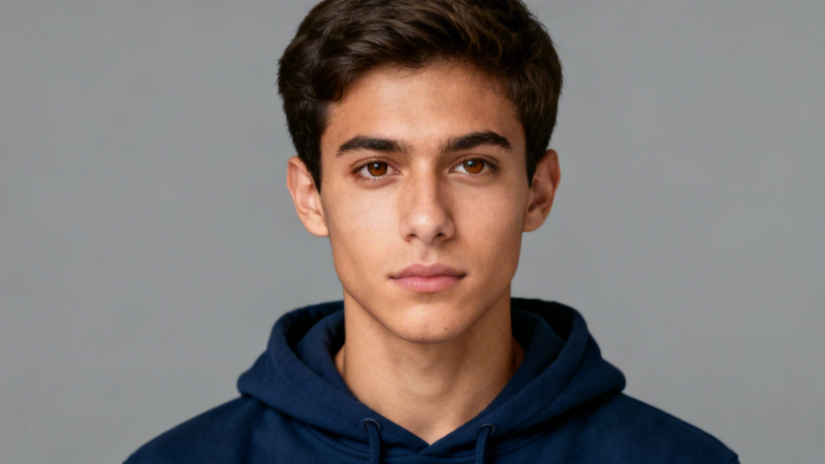 Realistic portrait used as the source for anime conversion — created on ZenCreator