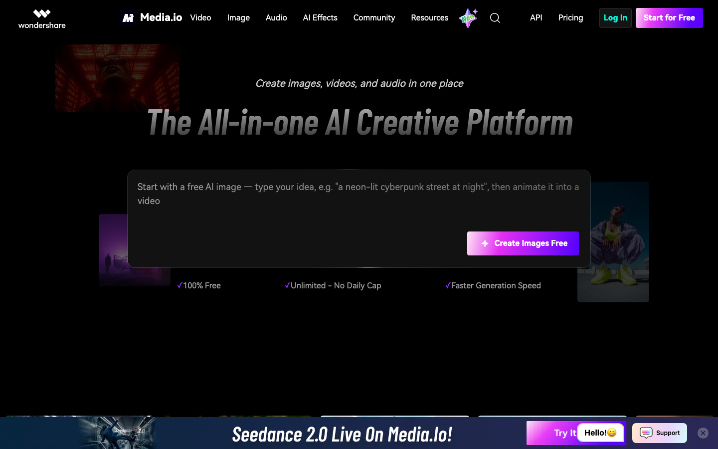Media.io Homepage