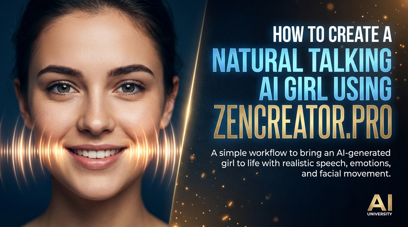 How to Create a Natural Talking AI Girl Using ZenCreator