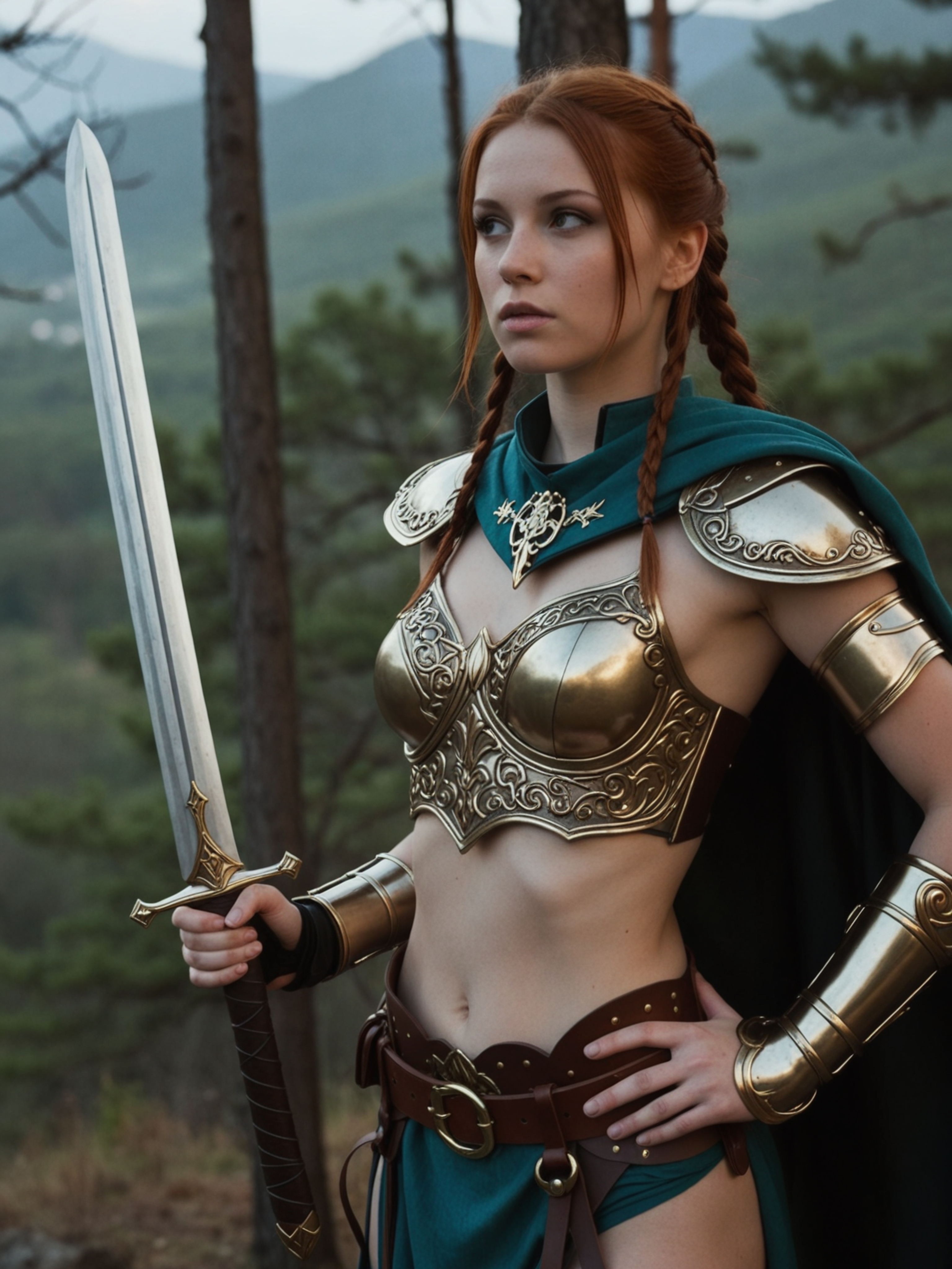 SDXL example — fantasy warrior LoRA-style