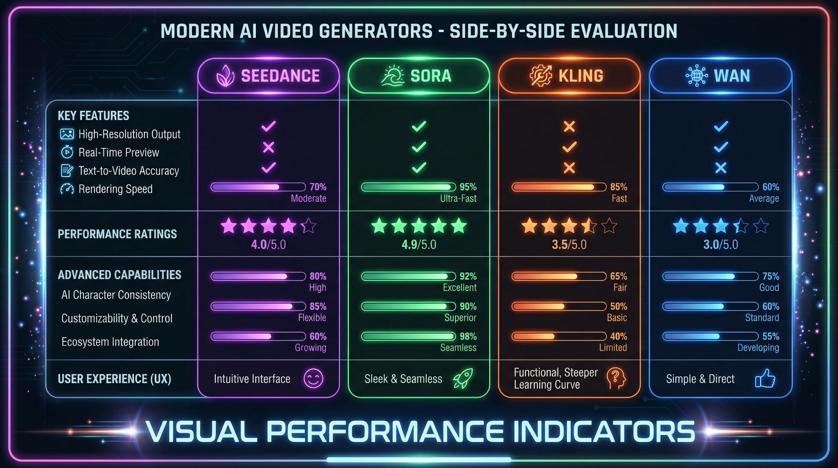 AI Video Generator Comparison — Seedance vs Sora vs Kling vs ZenCreator