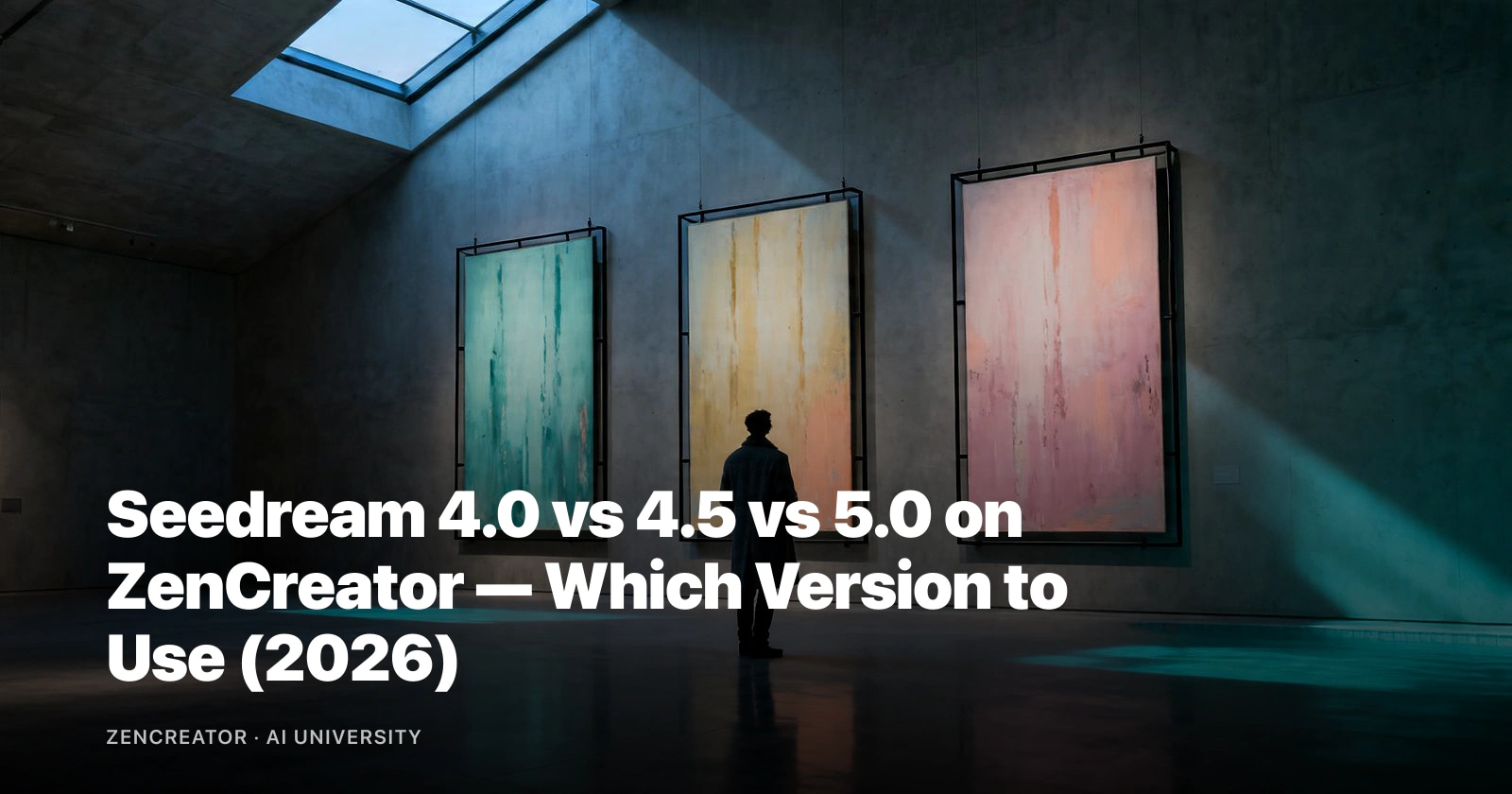 Seedream 4.0 vs 4.5 vs 5.0 on ZenCreator — Which Version to Use (2026)