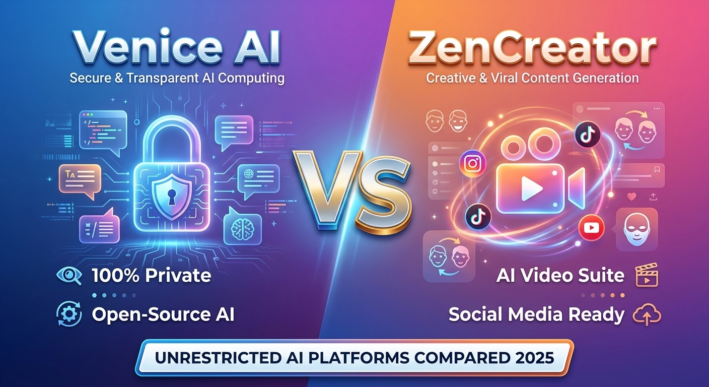 Venice AI vs ZenCreator: Unrestricted AI Platforms Compared (2025)