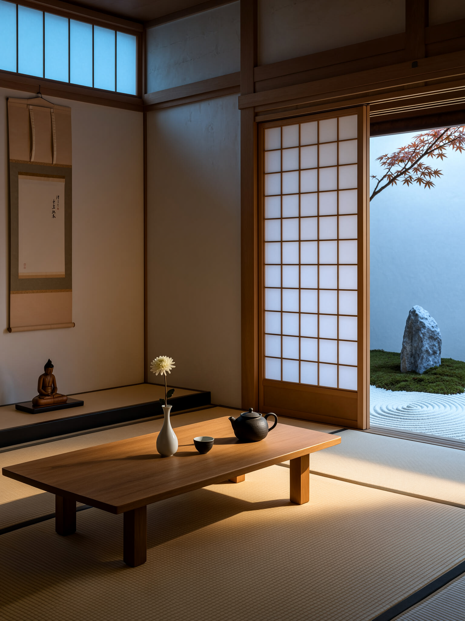 WAN 2.7 Pro example — Kyoto tea room interior