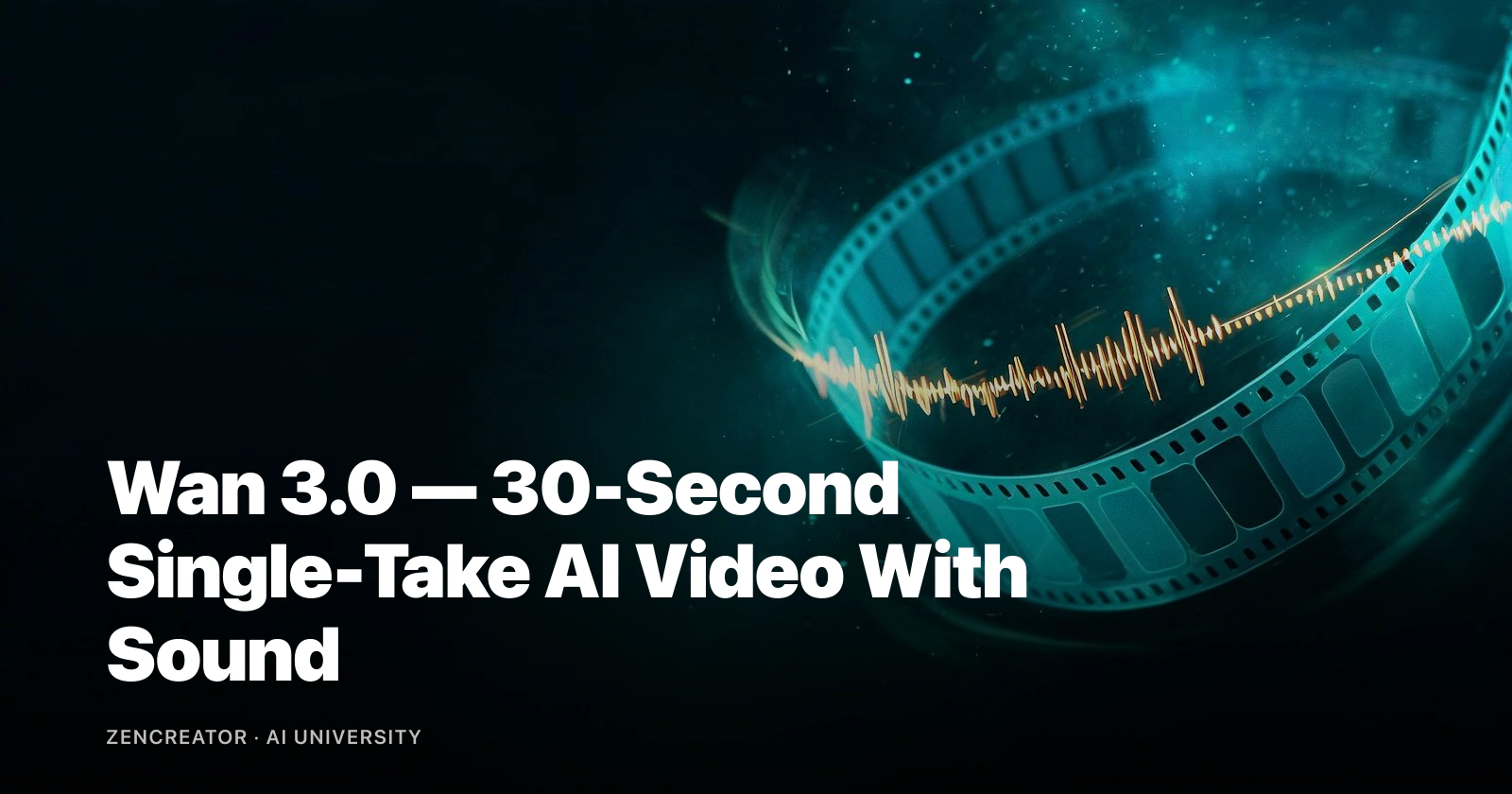Wan 3.0 — 30-Second Single-Take AI Video With Sound
