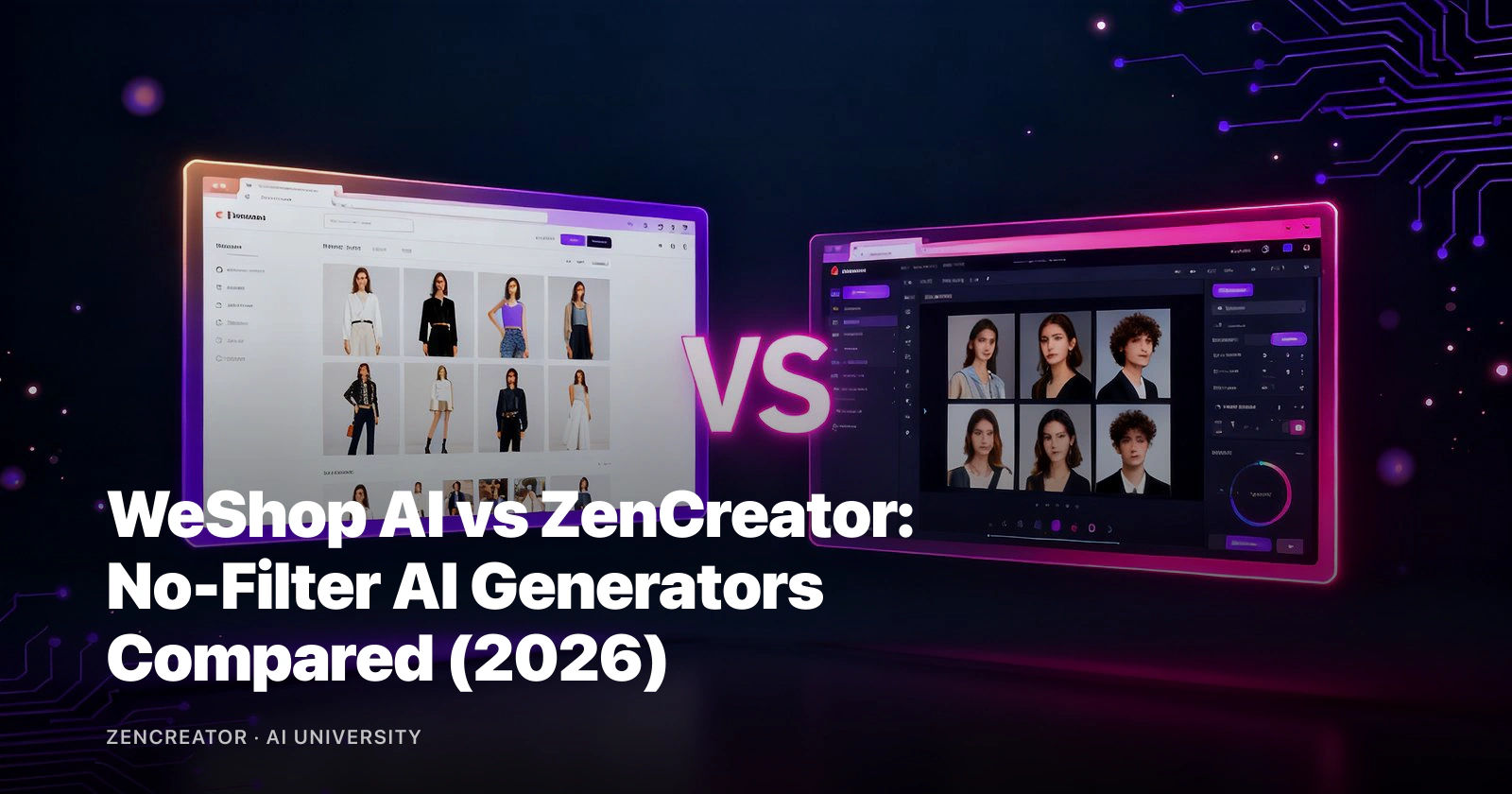 WeShop AI vs ZenCreator: No-Filter AI Generators Compared (2026) WeShop AI vs ZenCreator: No-Filter AI Generators Compared (2026)