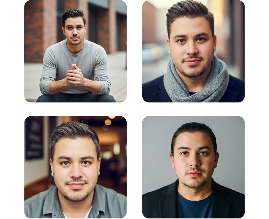 Consistent facial features across frames