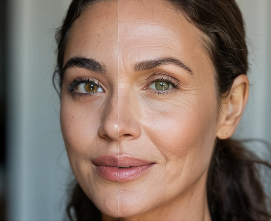 Detailed skin texture rendering