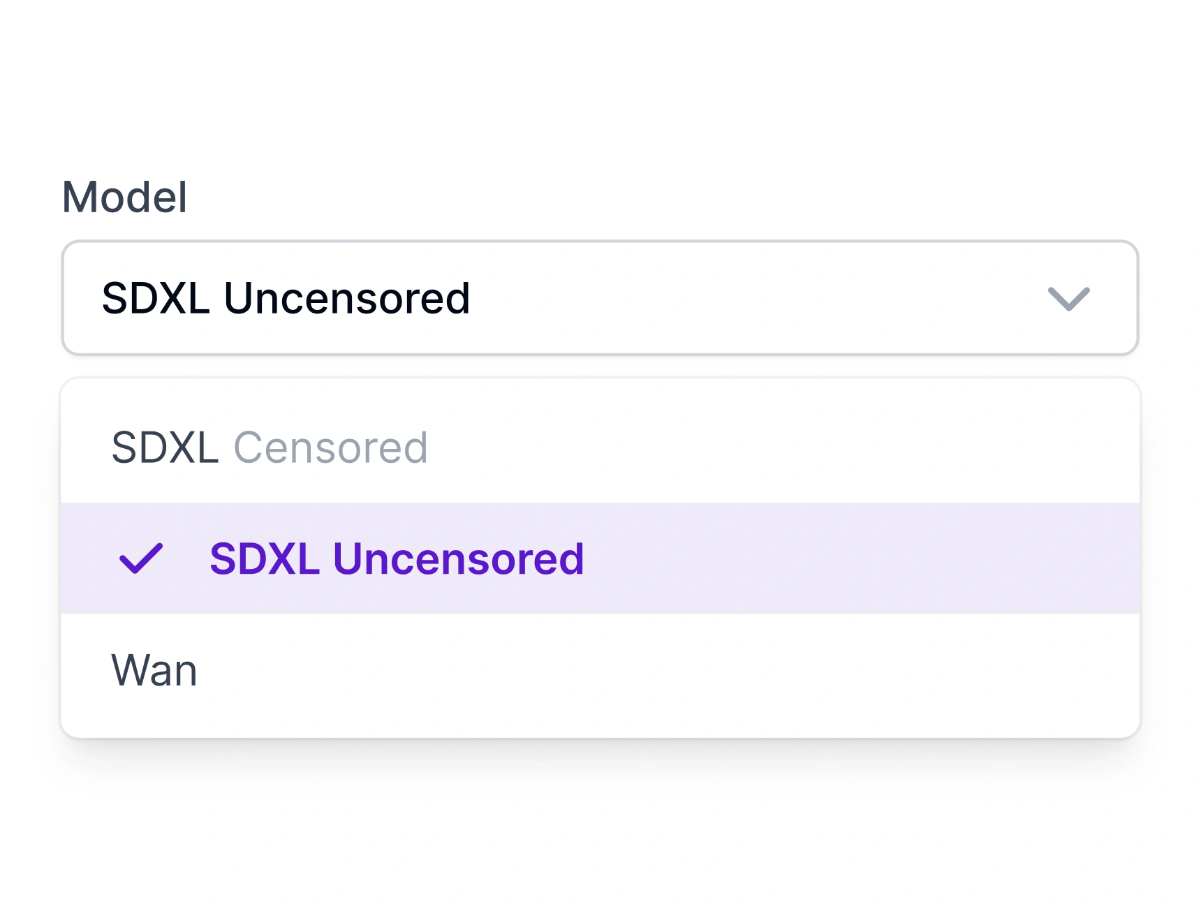 Pick Your Model step