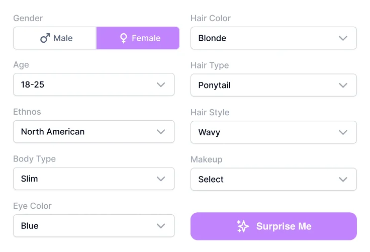 Set Your Parameters interface