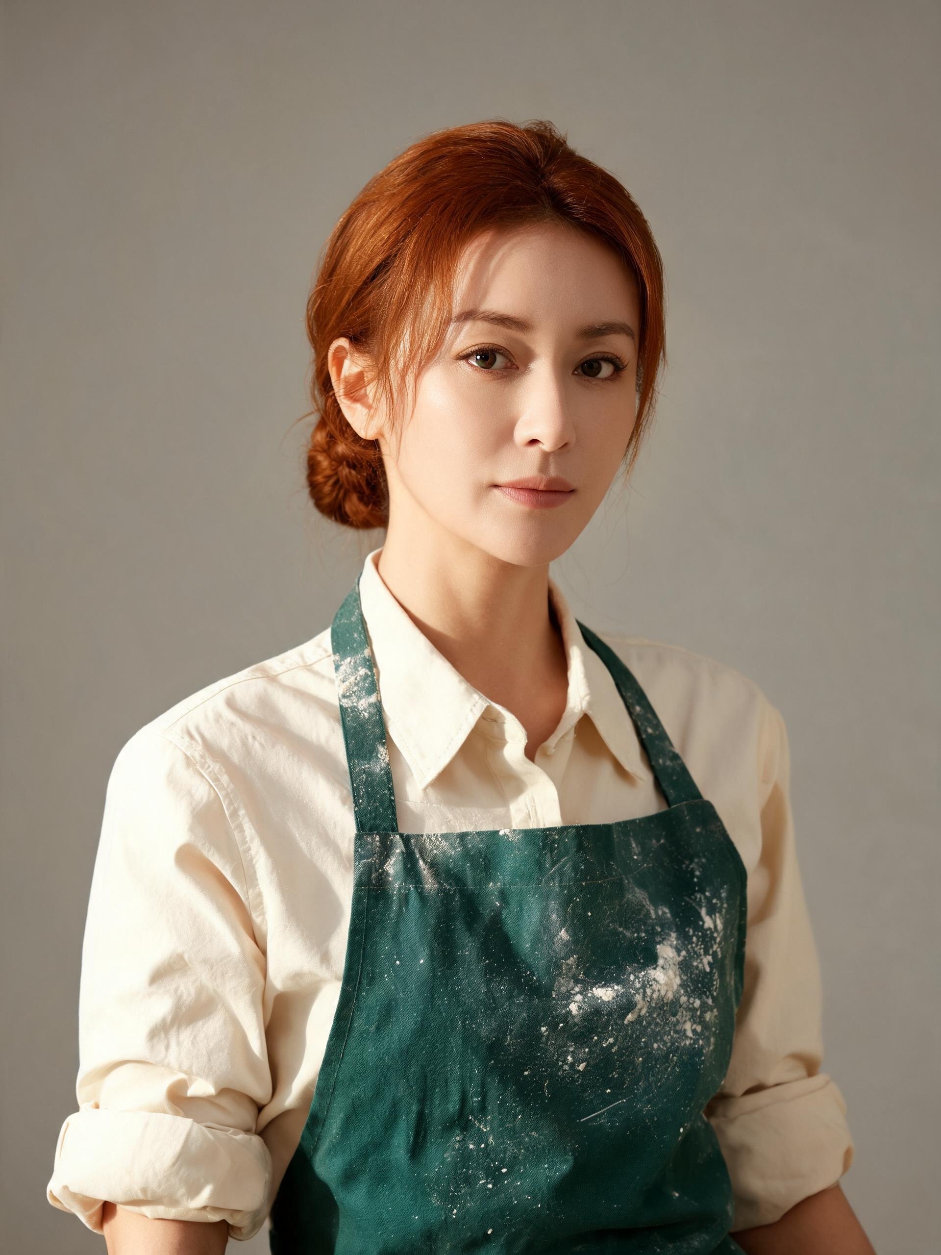 Portraits of the two recurring characters, a baker and her brother, beside a still of episode 1 where she finds a folded note