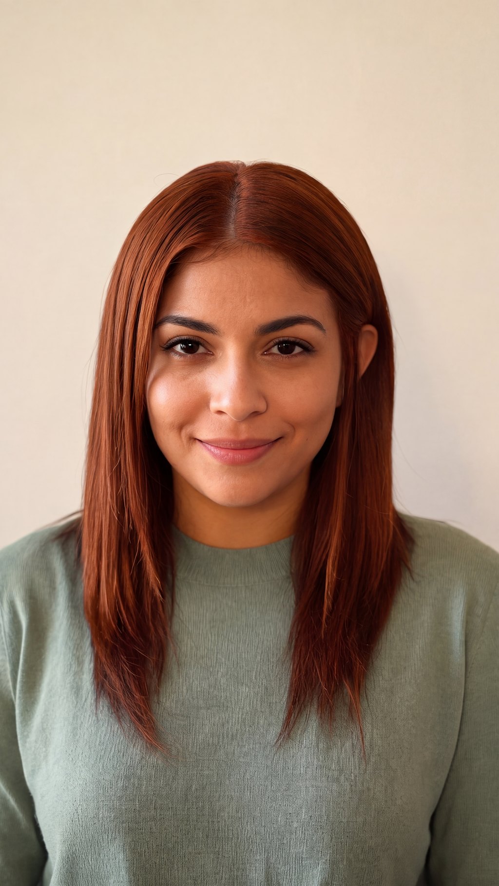 Ficha 6: color de pelo cobrizo aplicado al mismo retrato
