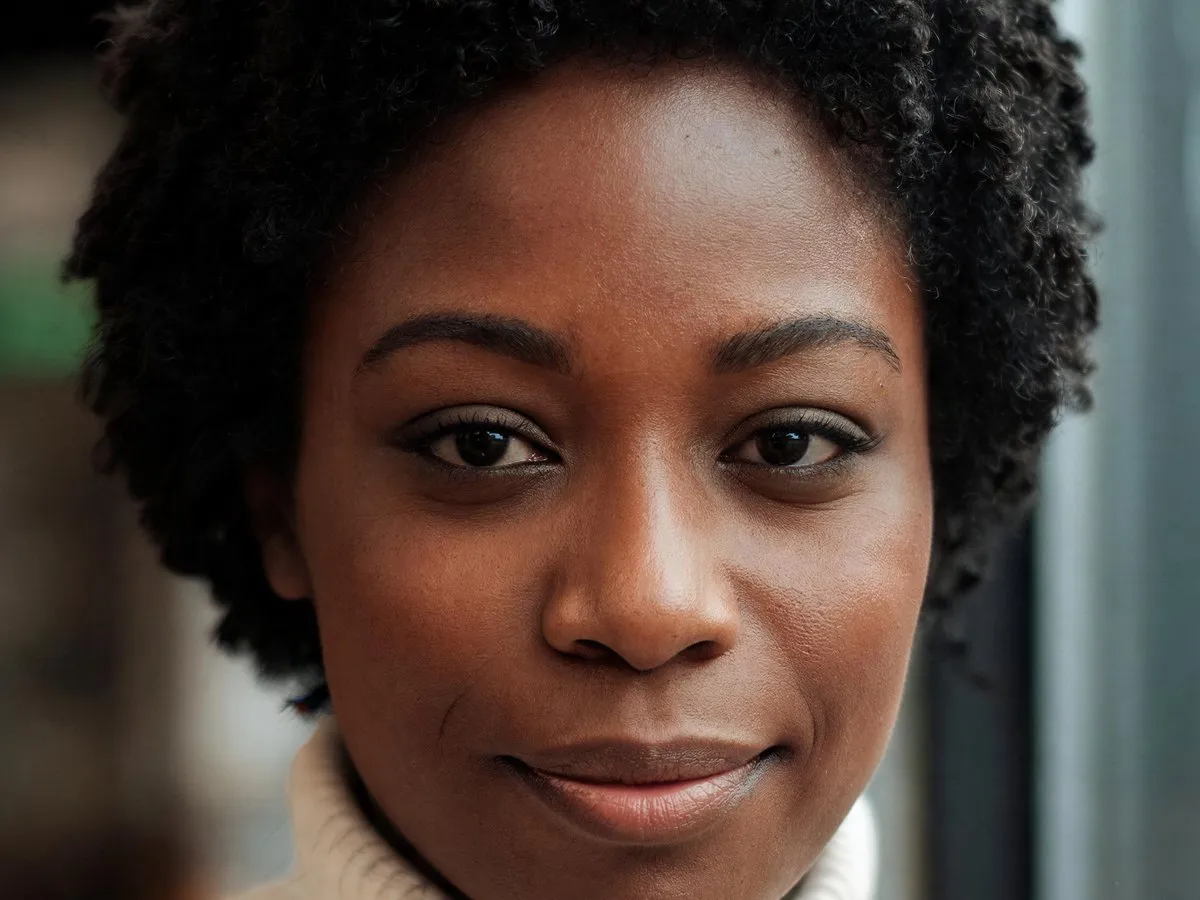 Before and after: a soft, low-detail portrait enhanced with ZenCreator's image enhancer