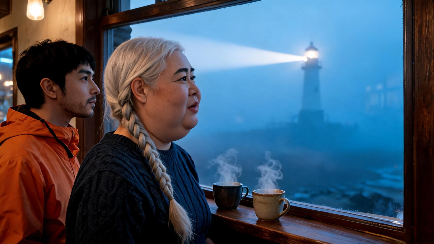 The same window shot before and after Fix the face, with framing and light unchanged