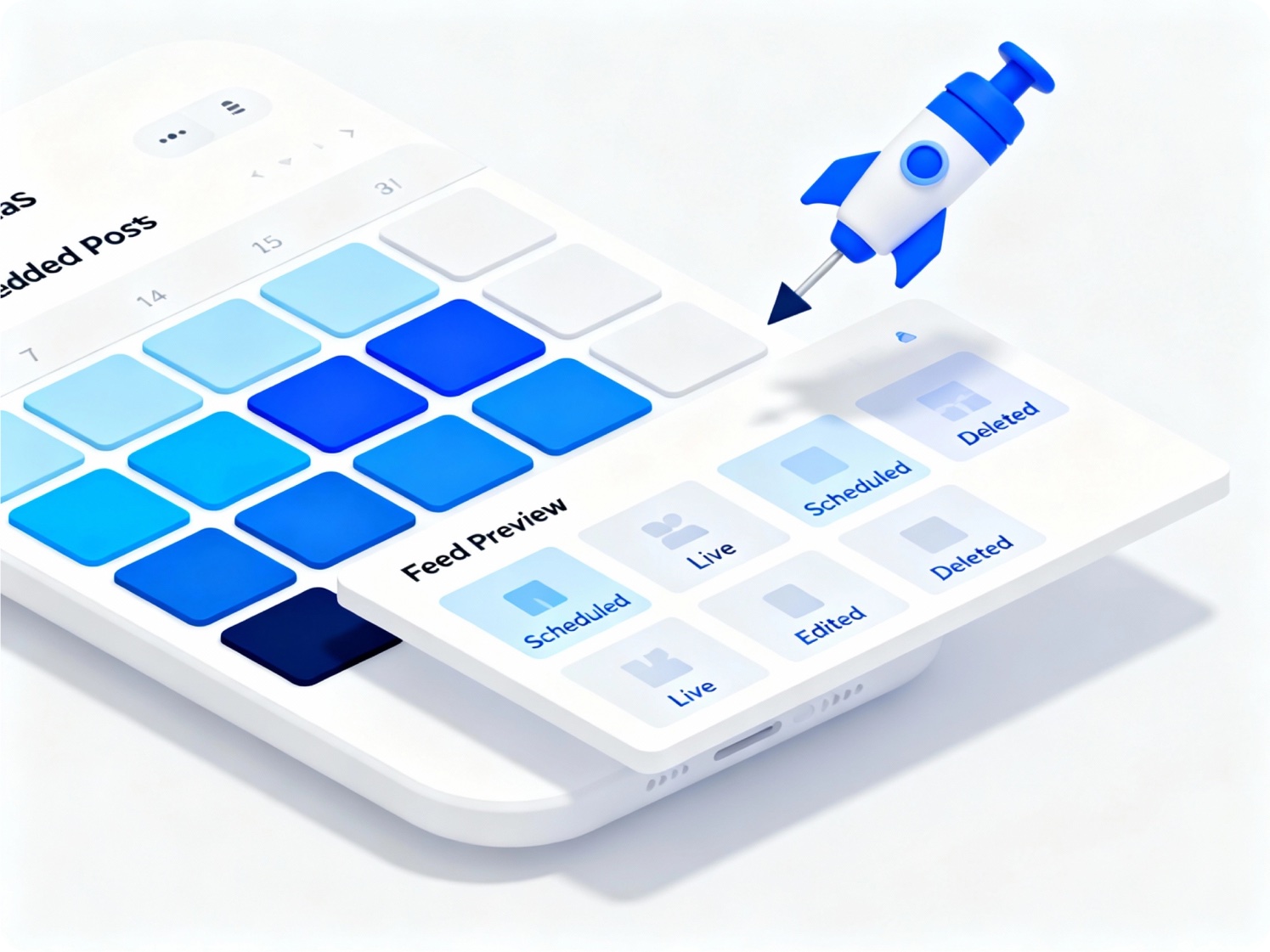Unified calendar and feed view