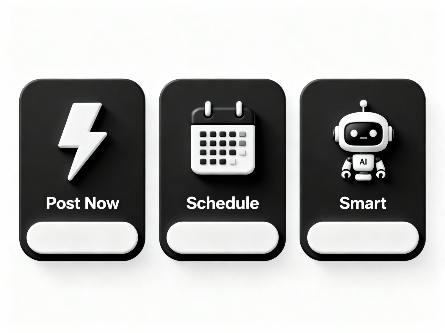 Three publishing modes interface